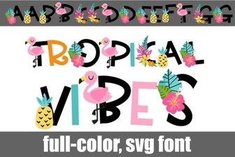 Tropical Vibes Color Font for Vibrant Design Projects