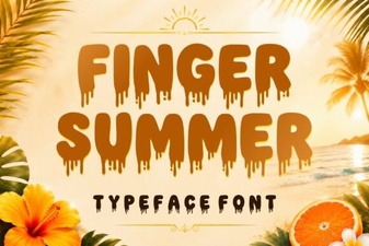 Finger Summer Font: Bold Summer Design for Creative Projects