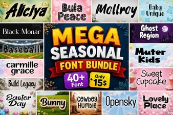 Mega Seasonal Bundle Font for Creative Design Projects
