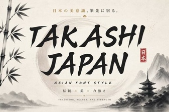Takashi Japan Font for Creative Design Projects