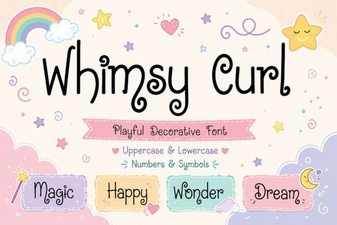Whimsy Curl Font for Playful Design Projects