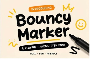 Bouncy Marker Font for Creative Design Projects